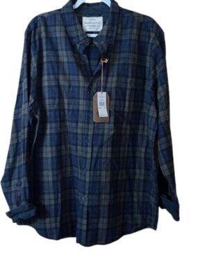 Weatherproof Vintage Mens Long Sleeve Brushed Flannel In Odyssey Grey XL New